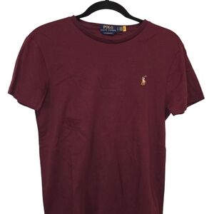Polo by Ralph Lauren Men's Burgundy T-Shirt